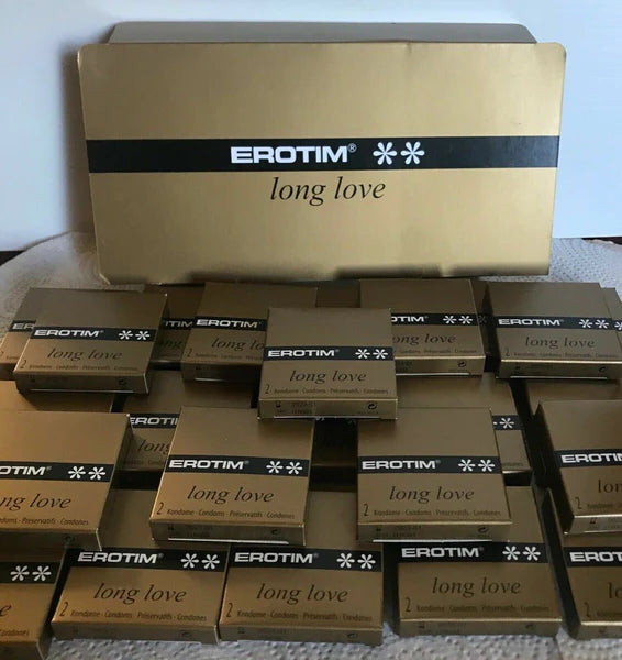 Erotim Long Love Condoms, Gold Packaging, Best Climax Delay Condoms for Male, Helps Men Last Longer in Bed