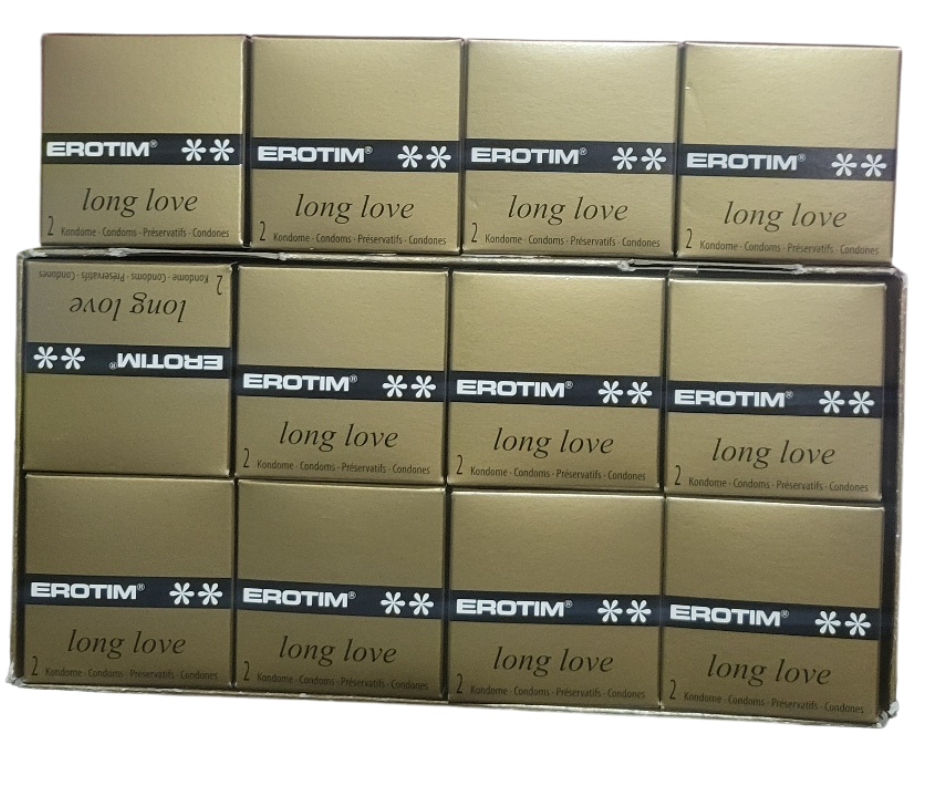Erotim Long Love Condoms (Pack of 12), 24 pieces