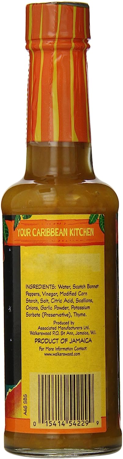 Walkerswood Scotch Bonnet Pepper Sauce made from our Jamaican Yellow Scotch Bonnet peppers which are renowned for their balance between heat and flavor. Spice up your favorite dish or use as a dip on the side. Very Hot!