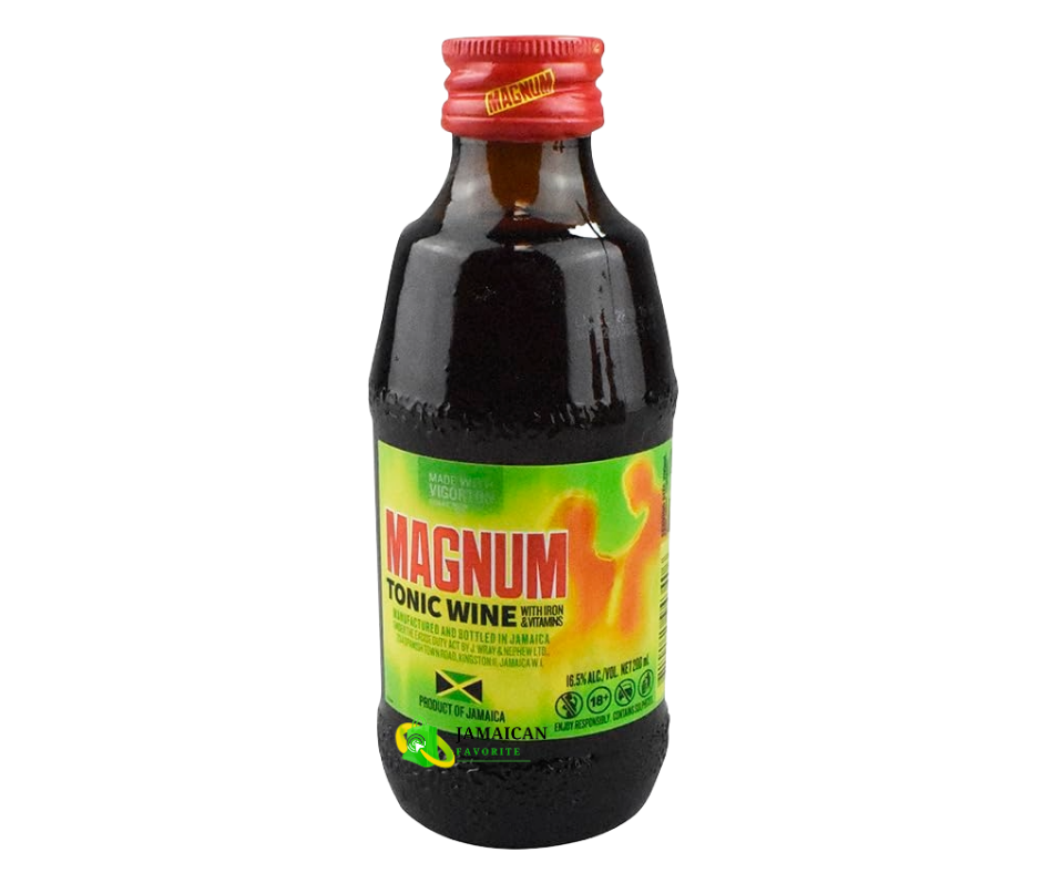 Magnum Tonic Wine 200ml bottle – authentic Jamaican tonic wine made with iron and vitamins to support energy, stamina, and vitality. Available online in Canada with bundle discount options.