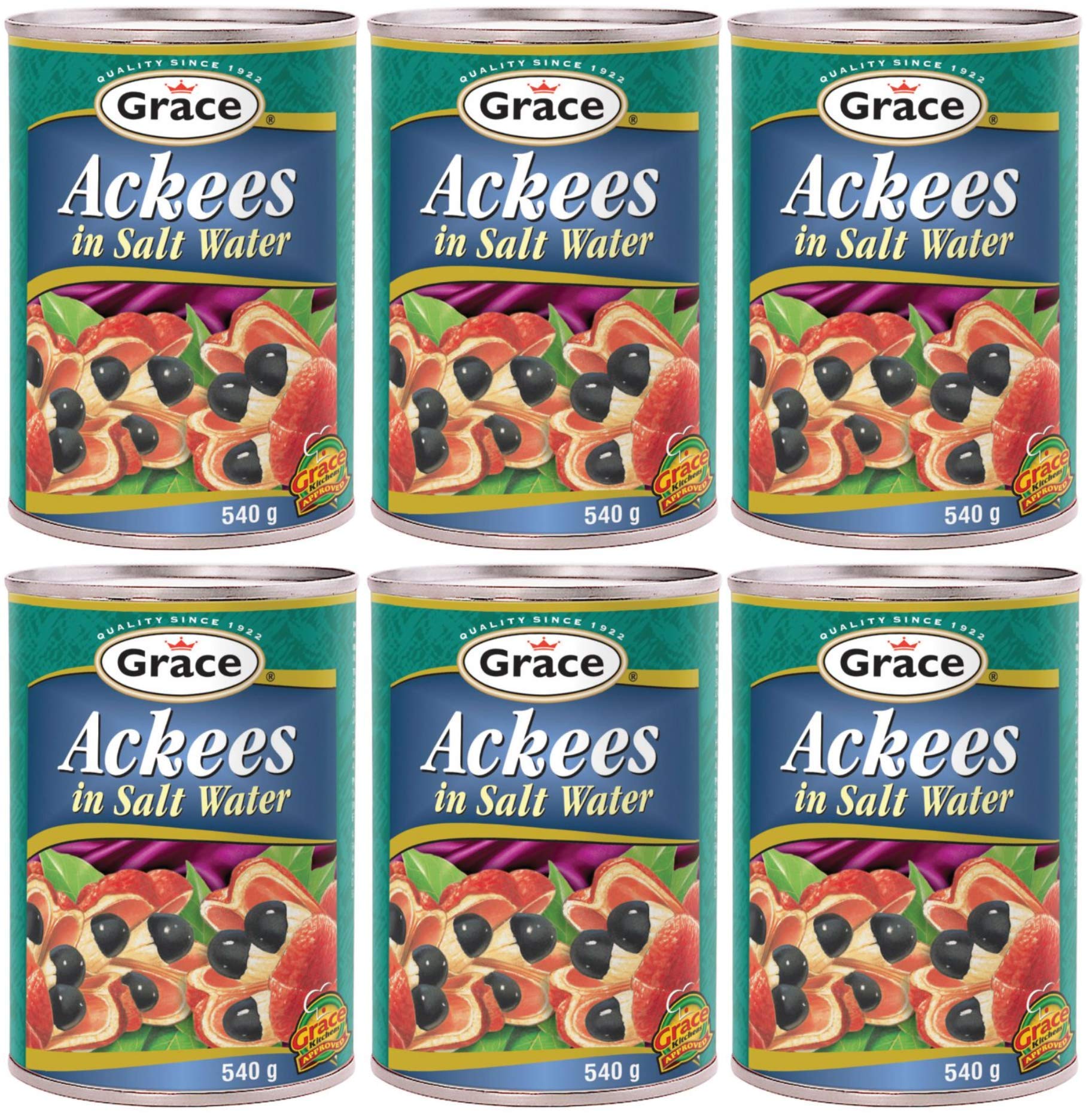 Ackees in Salt Water by Grace 540g (Pack of 6)