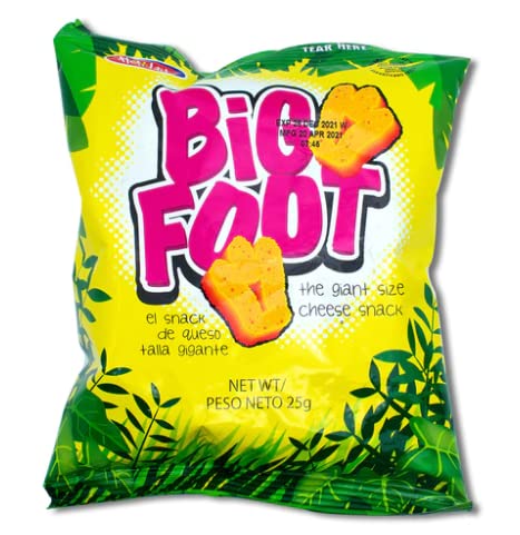 Assorted Holiday Big Foot, The Giant Cheese Snack, 10 Regular and 10 Spicy, 10.5 Oz, Pack of 20