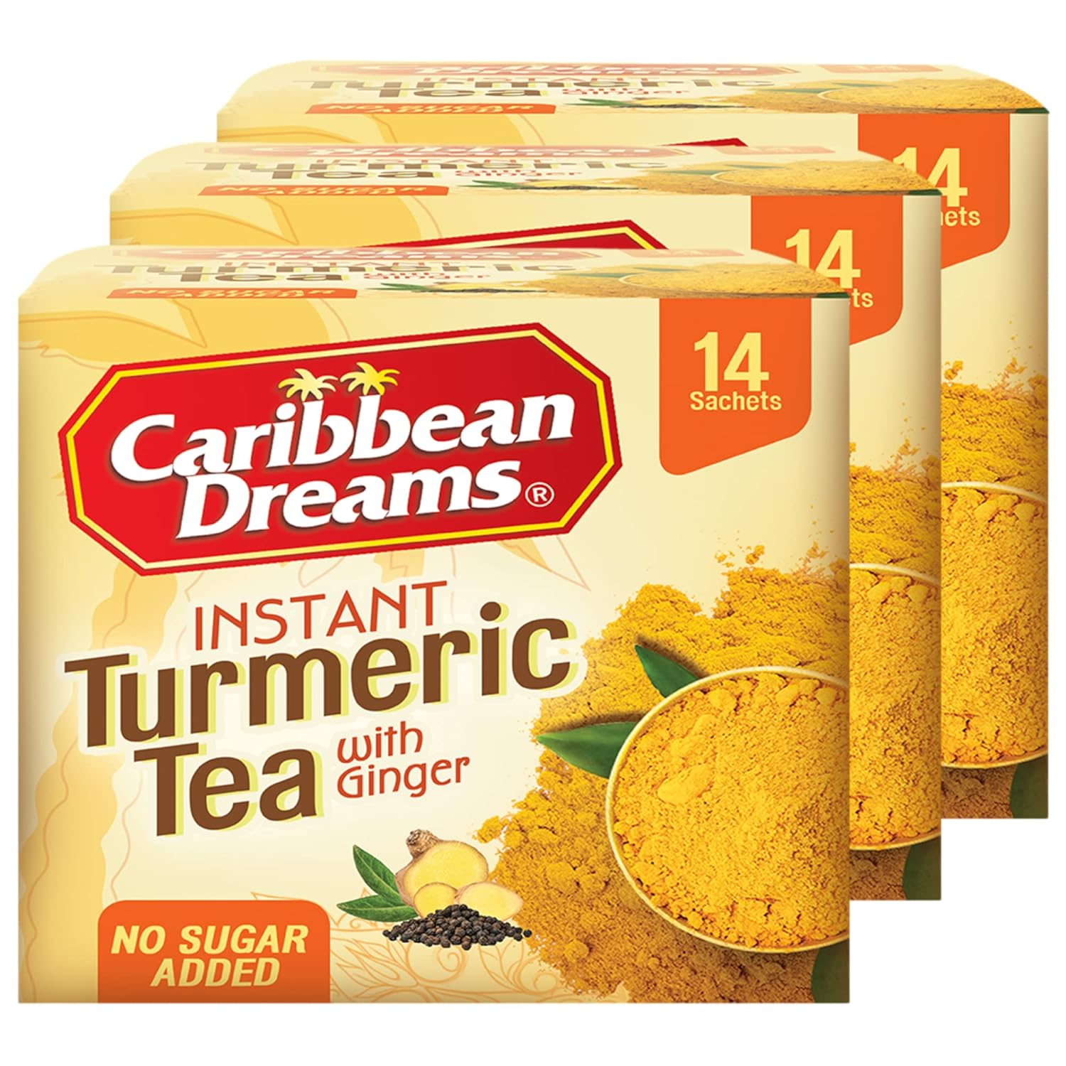 Caribbean Dreams Instant Turmeric Tea with No Added Sugar