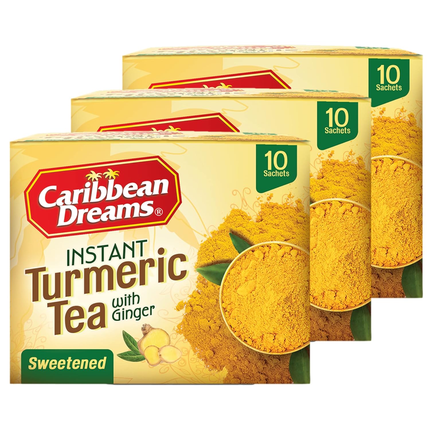 Caribbean Dreams Instant Turmeric Tea with Sugar 