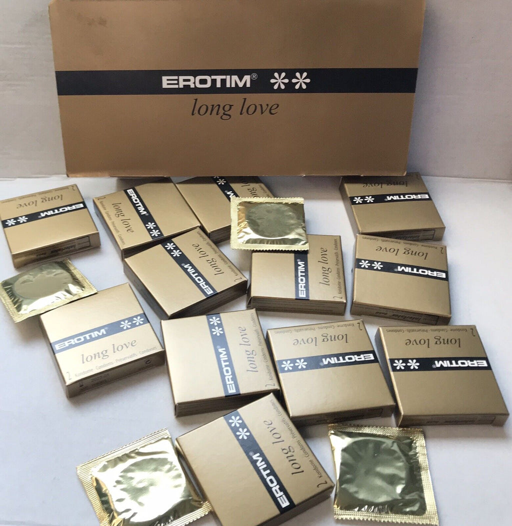 Erotim Long Love Condoms, Original Gold Condom Wrappers, Best Climax Delay Condoms for Male, (Pack of 24), 48 pieces