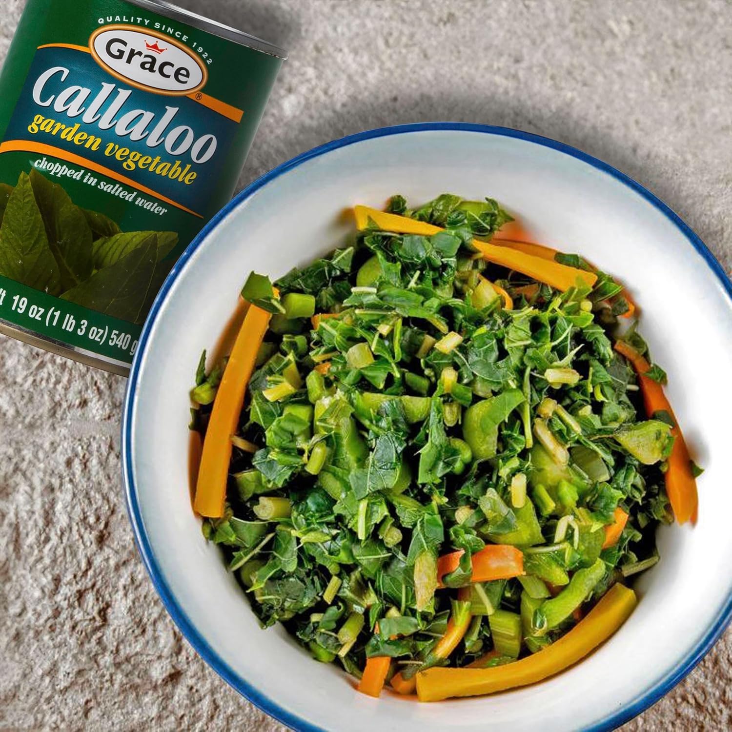 Grace Callaloo Chopped in Salt Water 540g (Pack of 6)