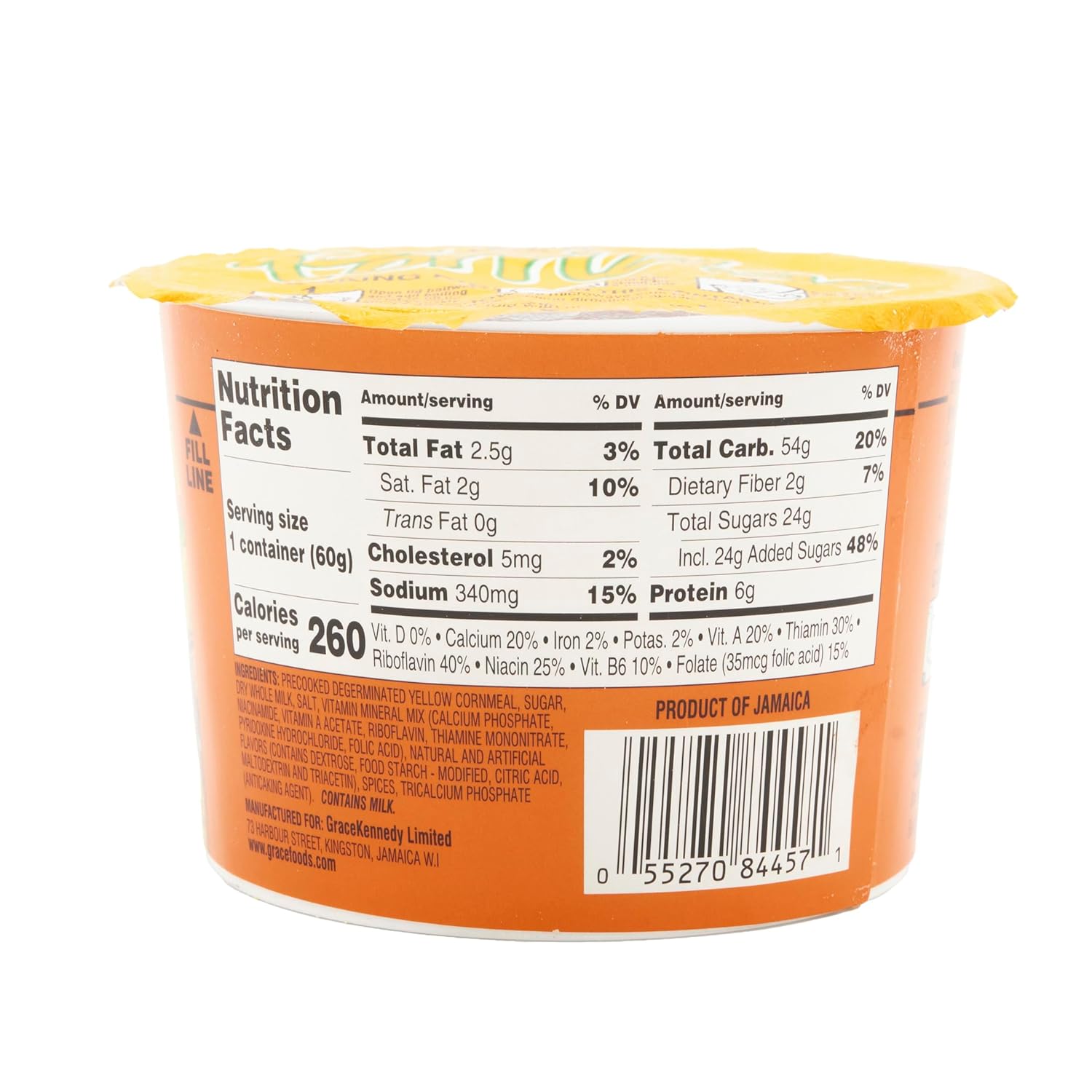 Grace Jamaican Instant Cornmeal Porridge 60g (Pack of 12)
