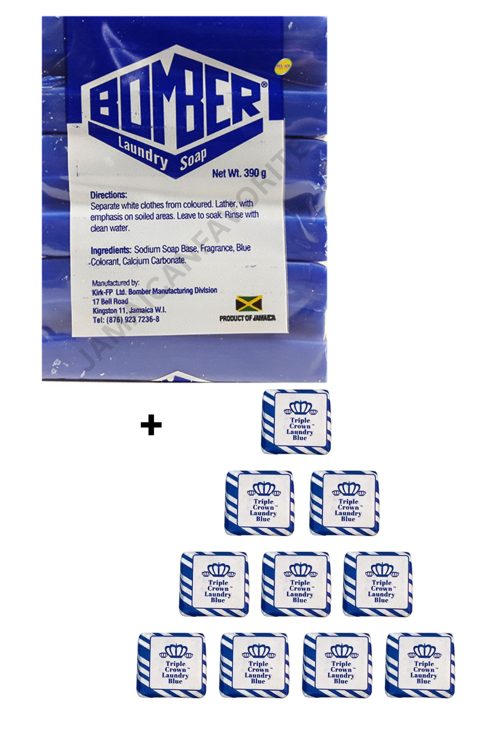 Cake Soap & Laundry Blue Square combo; 3 Blue Bomber & 10 Blue Squares