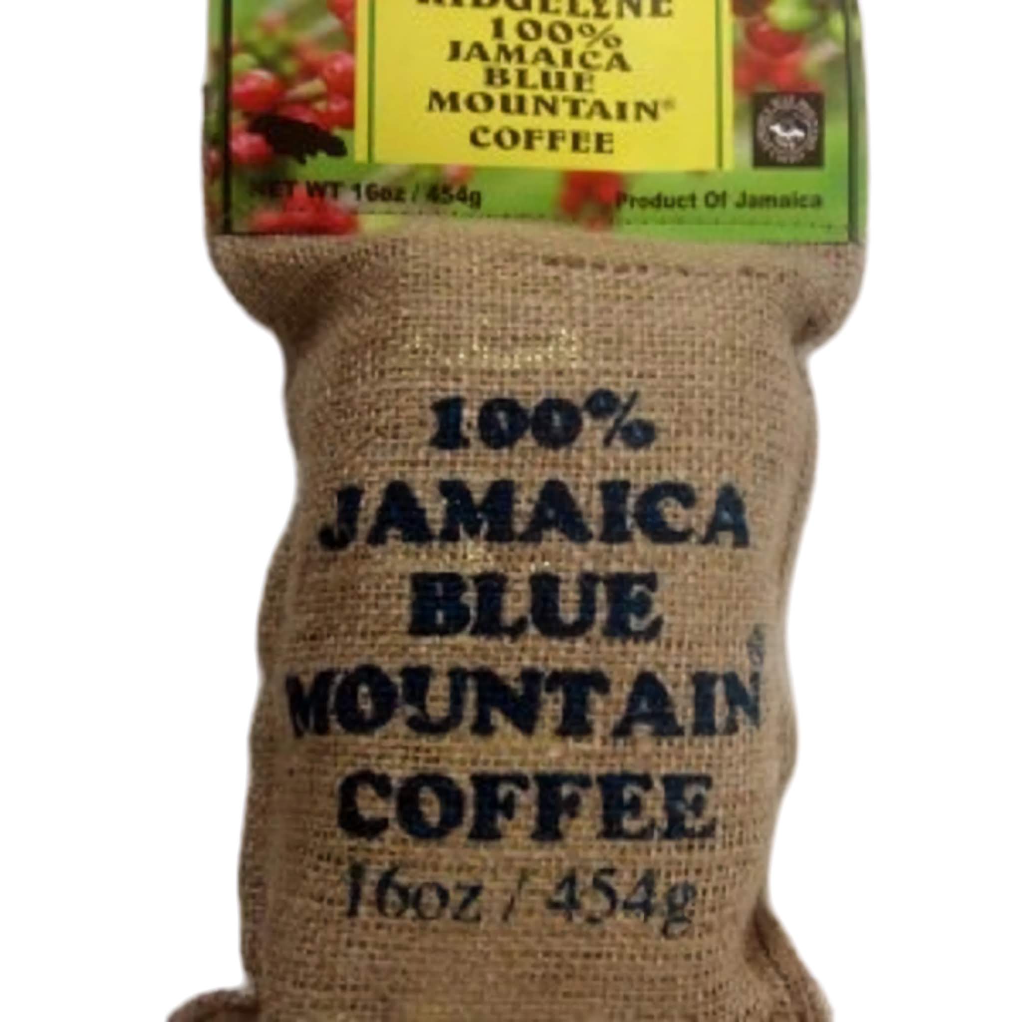Jamaican Blue Mountain Coffee 16 oz. Ridgelyne Organic Medium Roasted Whole Beans Coffee