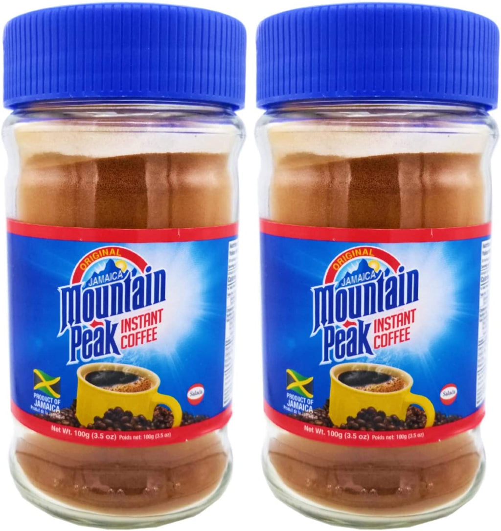 Jamaican Blue Mountain Coffee Instant 3.5 oz (Pack of 2) by Mountain Peak Instant Coffee