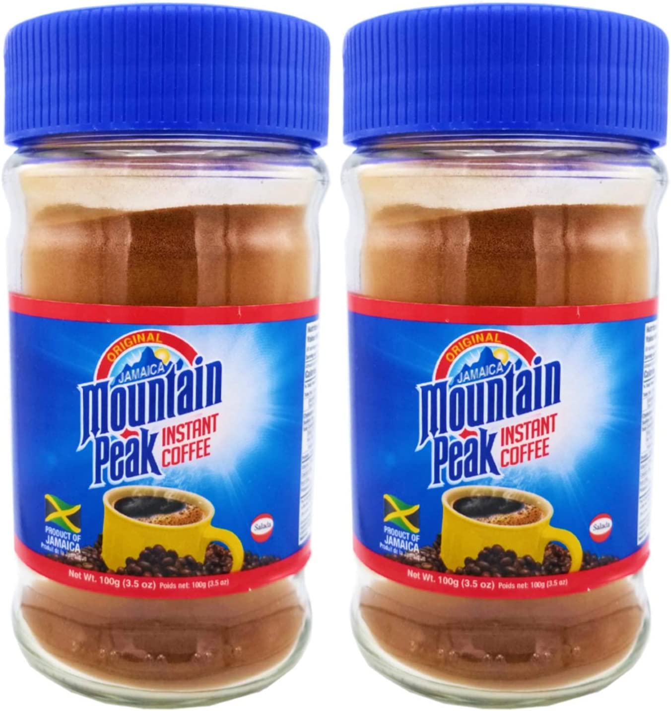 Jamaican Blue Mountain Coffee Instant 3.5 oz (Pack of 2) by Mountain Peak Instant Coffee