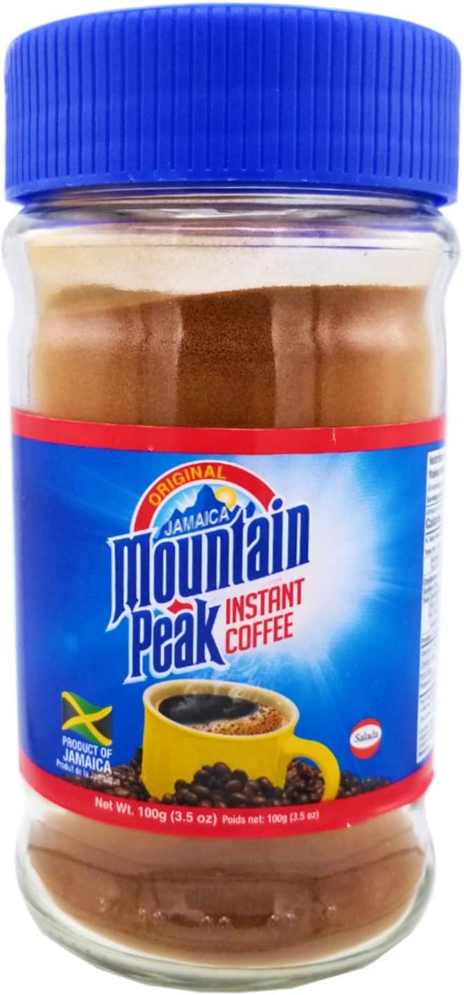 Jamaican Blue Mountain Coffee Instant 3.5 oz (Pack of 2) by Mountain Peak Instant Coffee