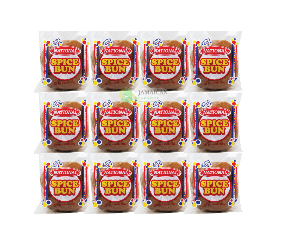 Jamaican Spice Bun by National Bakery (Pack of 12)