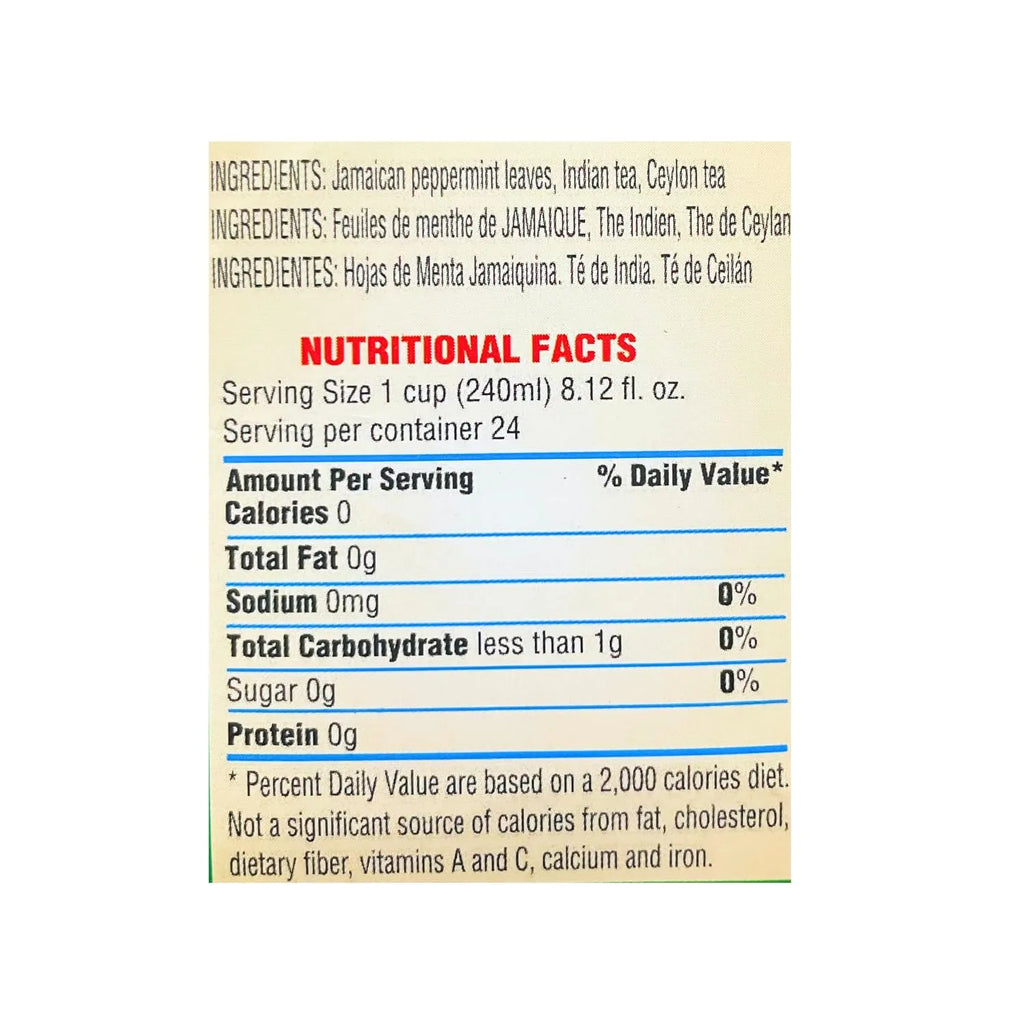 Tops Pep "O" Mint Jamaican Herbal Tea Bags