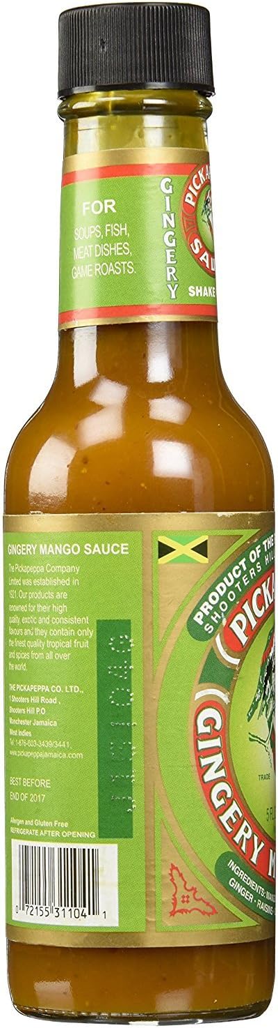 Pickapeppa Gingery Mango Spicy Hot Sauce 5 oz