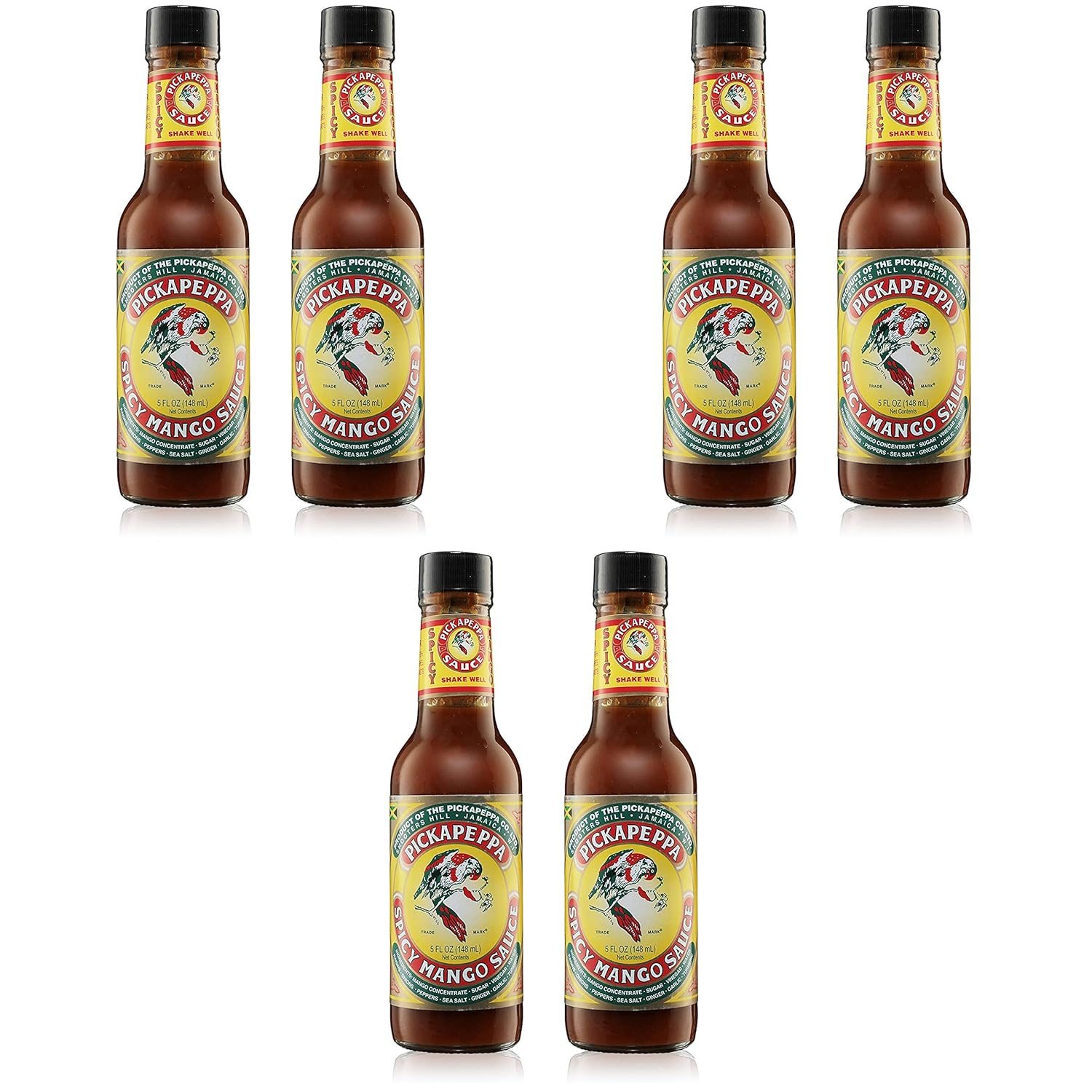 Pickapeppa Sauce Spicy Mango 5 oz (Pack of 6)