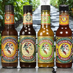 Pickapeppa Sauce Original Flavor, Spicy Mango, Gingery Mango, Hot Mango 5oz each