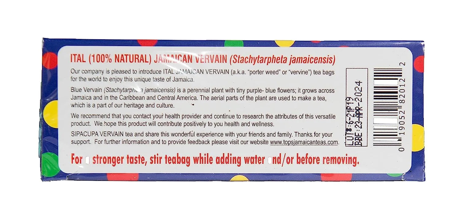 Sipacupa Blue Vervain Tea, 24 Tea Bags
