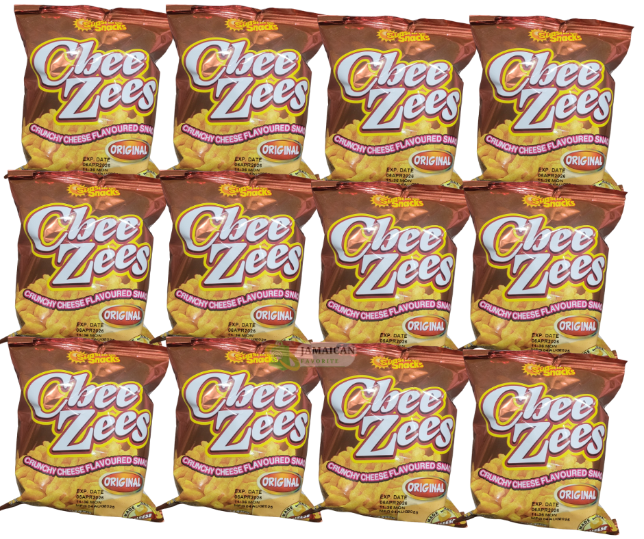 Chee Zees Original Crunchy Cheese Flavored Snack by Sunshine Snacks (Pack of 12)