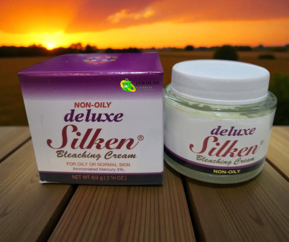 Deluxe Silken Non-Oily Bleaching Cream — fade dark spots, even skin tone, and brighten complexion. Ideal for oily or normal skin. Shop online in Canada with bundle discounts in Ontario, Quebec, Winnipeg, Edmonton, and more.