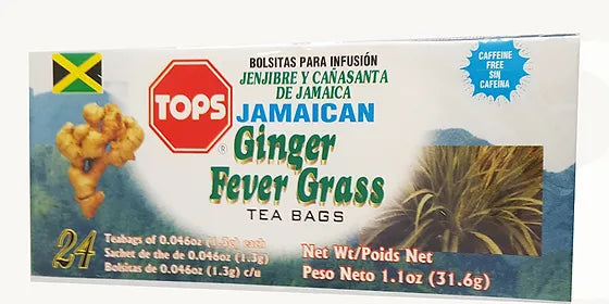 Ginger Fever Grass Tea by Tops Jamaica, 24 Tea Bags