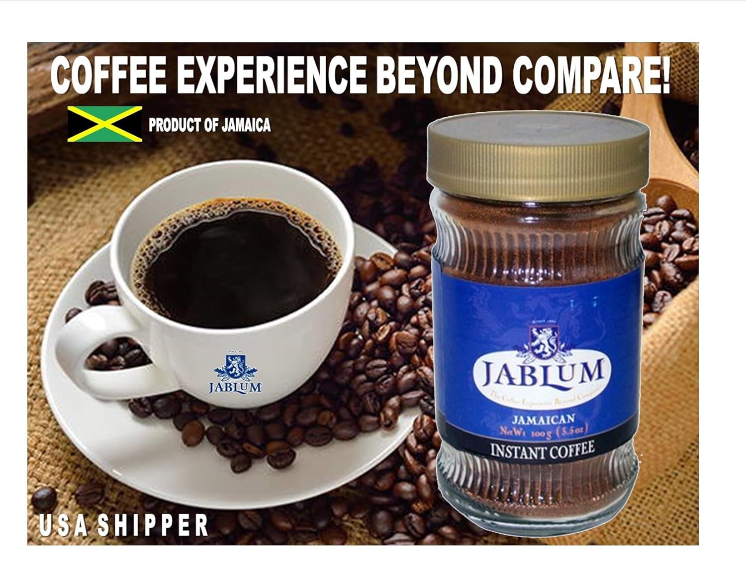 Jamaican Blue Mountain Coffee Instant 3.5oz by Jablum