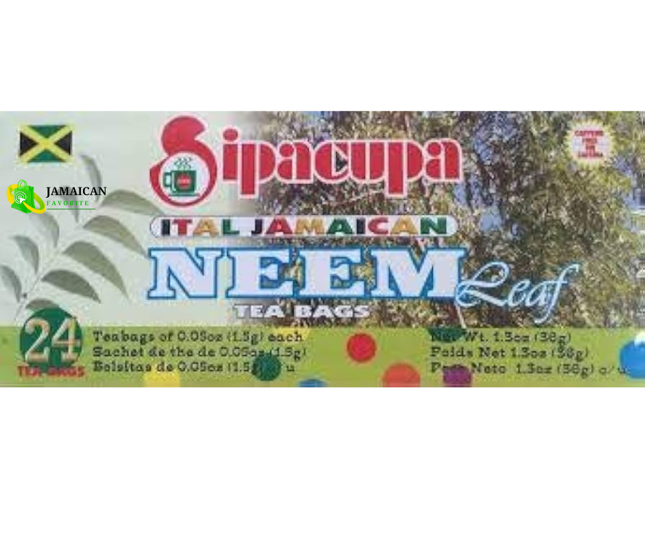 Sipacupa Ital Jamaican Neem Leaf Herbal Tea – 24 Tea Bags – Caffeine-Free Natural Detox and Skin Health Support – Authentic Jamaican Herbal Tea – Buy Online in Canada
