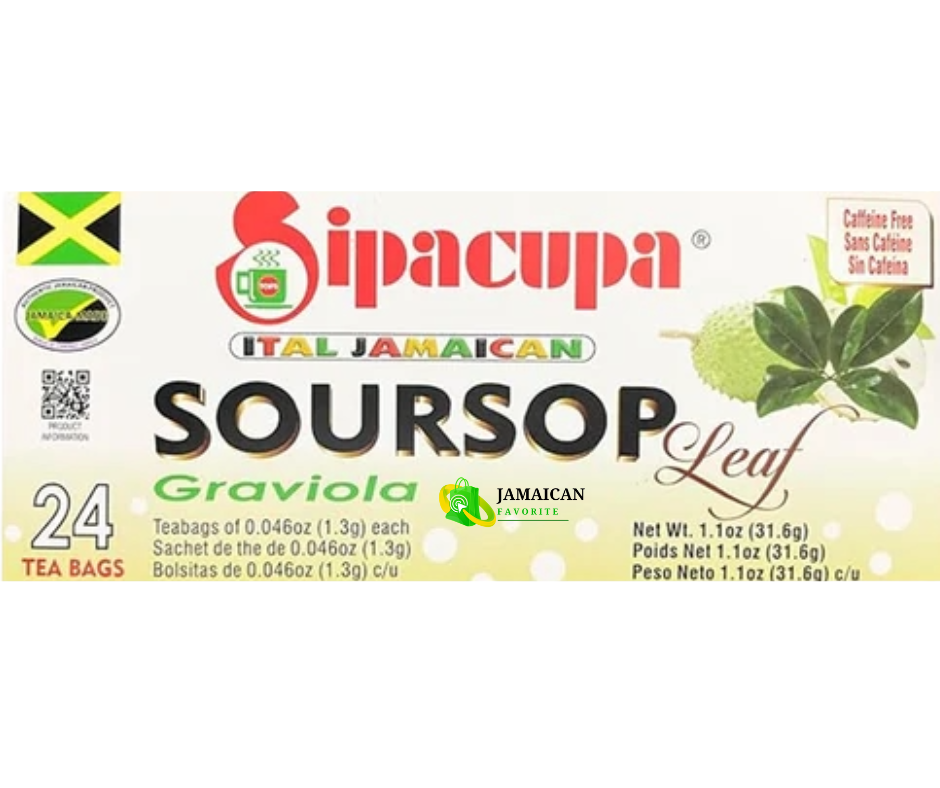 Sipacupa Ital Jamaican Soursop Leaf Graviola Herbal Tea – 24 Tea Bags – Natural Detox and Immune Support Drink – Authentic Jamaican Herbal Tea Caffeine-Free – Buy Online in Canada
