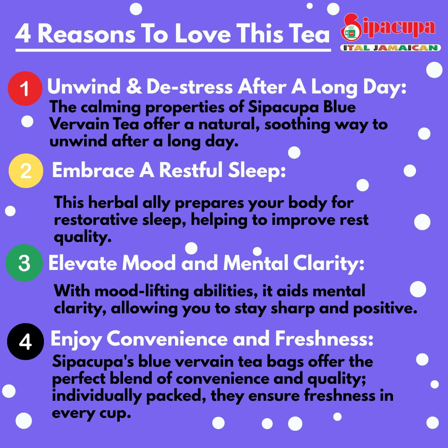 Vervain tea offers a natural way to relax after a long day; renowned for its calming properties, supports stress relief, help to achieve a tranquil state of mind