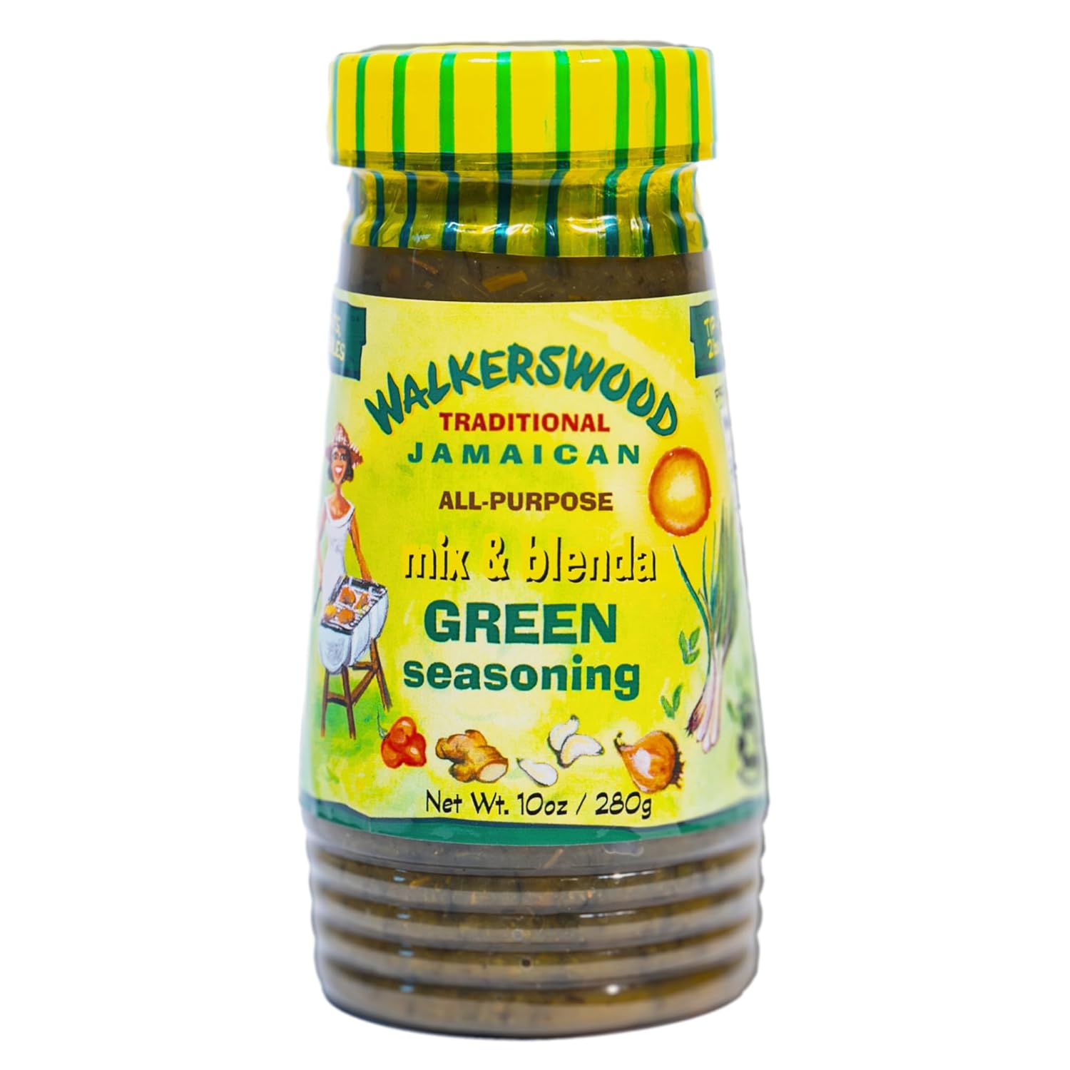Walkerswood Traditional Jamaican All-Purpose Mix & Blenda Green Seasoning 10oz – authentic Caribbean herb blend for meats, seafood, and vegetables, available in Canada.