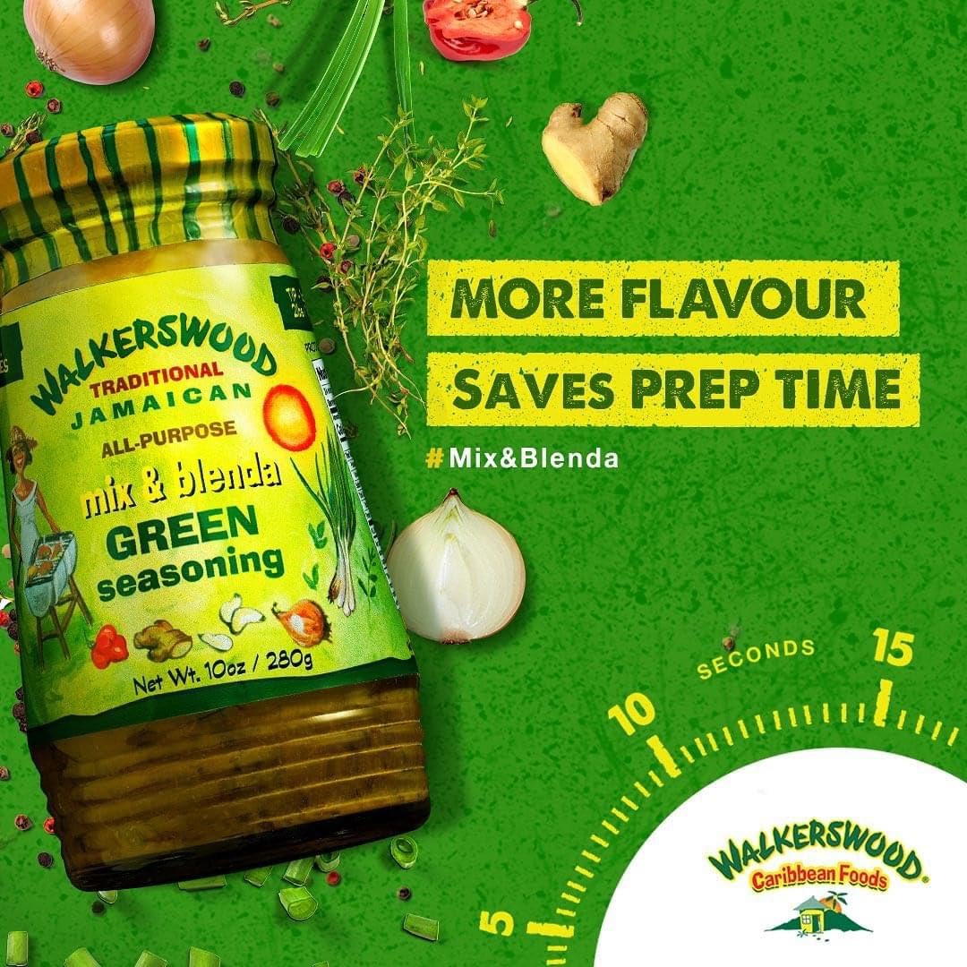 Walkerswood Mix & Blenda Green Seasoning 10 oz. (Pack of 4)