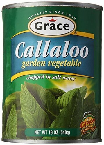 Grace Callaloo Garden Vegetable chopped in salt water 540g (Pack of 12)