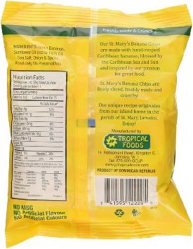 st. mary's original banana chips jamaican gluten free all natural snack 30g (Pack of 12) - JamaicanFavorite