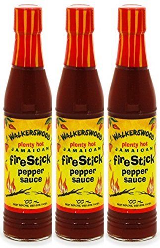 walkerswood plenty hot jamaican fire stick pepper sauce 100 ml x 3 - JamaicanFavorite