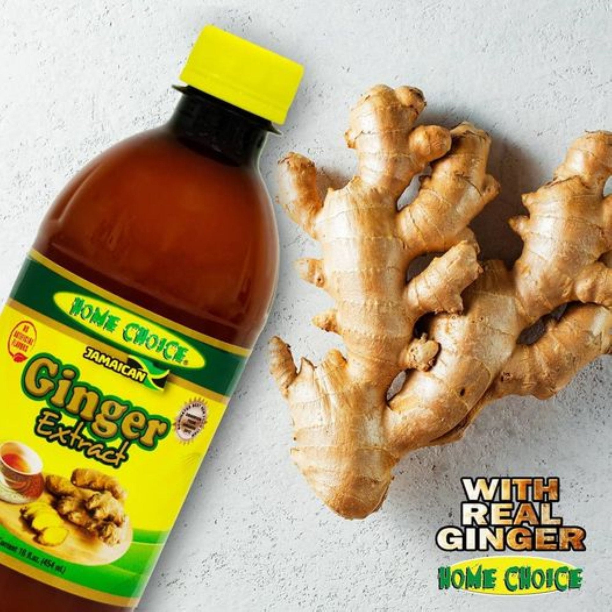 Home Choice Jamaican Pure Ginger Flavoring 16 oz (Pack of 6)