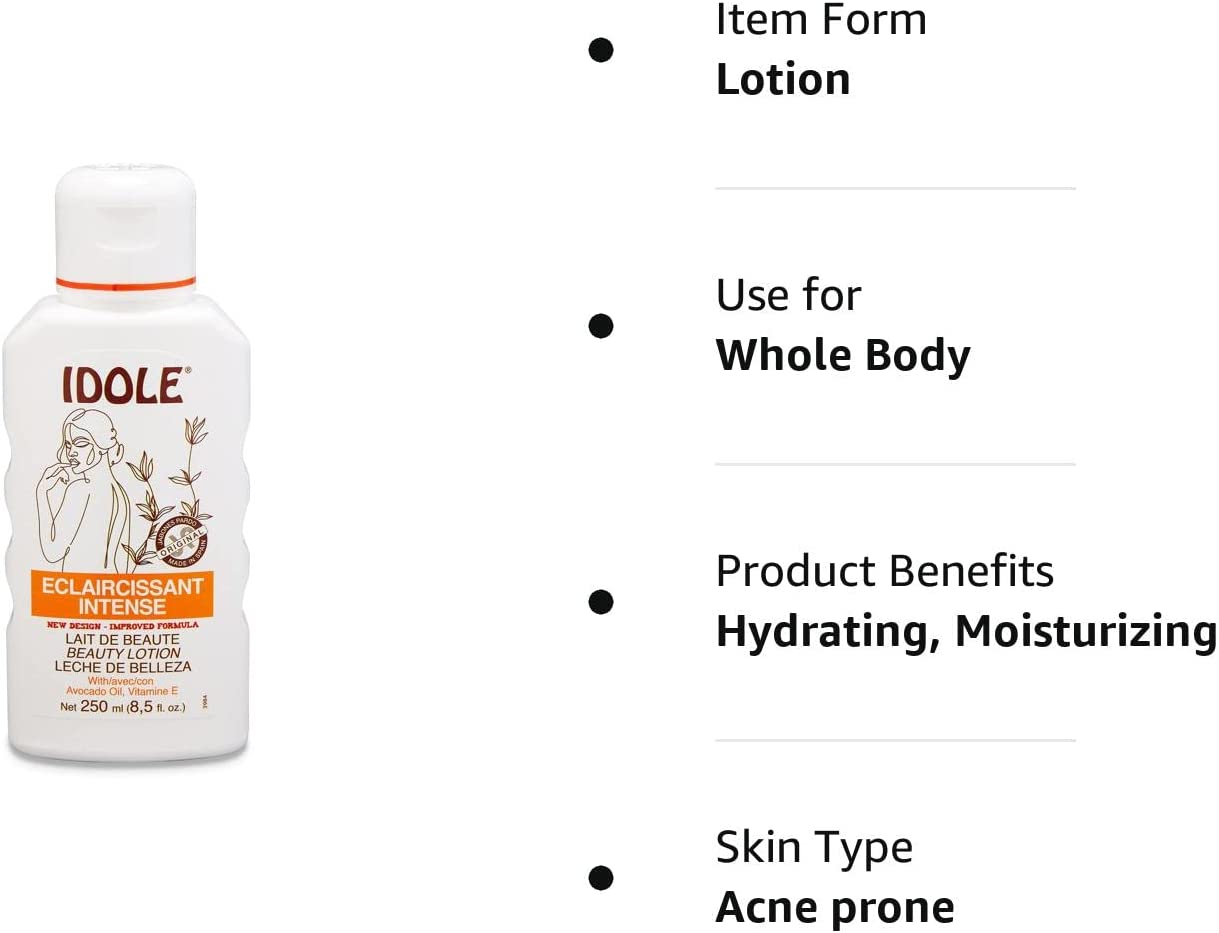 Idole Lotion Intense 8.5oz with Avocado Oil and Vitamin E