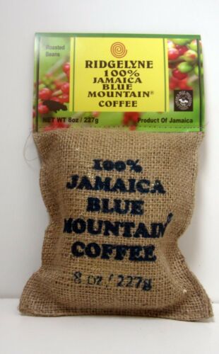 Jamaican Blue Mountain Coffee Beans; Organic Medium Roasted Whole Beans by Ridgelyne Coffee 8oz