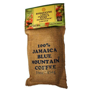 Jamaican Blue Mountain Coffee, Medium Roasted Beans Coffee 16 oz by Ridgelyne