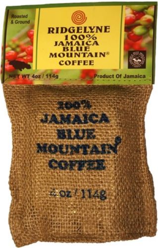 Jamaican Blue Mountain Coffee, Medium Roasted & Ground Coffee by Ridgelyne 4 oz (Pack of 3)
