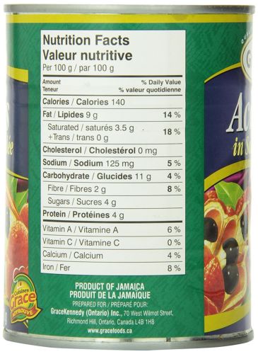 Ackees in Salt Water 540g Jamaican Cuisine - Great Ackee & Saltfish