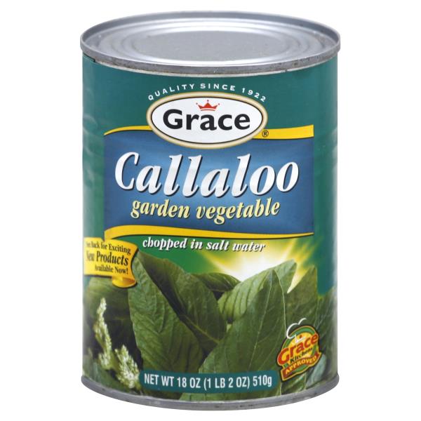 grace jamaican callaloo garden vegatable chopped in salt water 18 oz - JamaicanFavorite